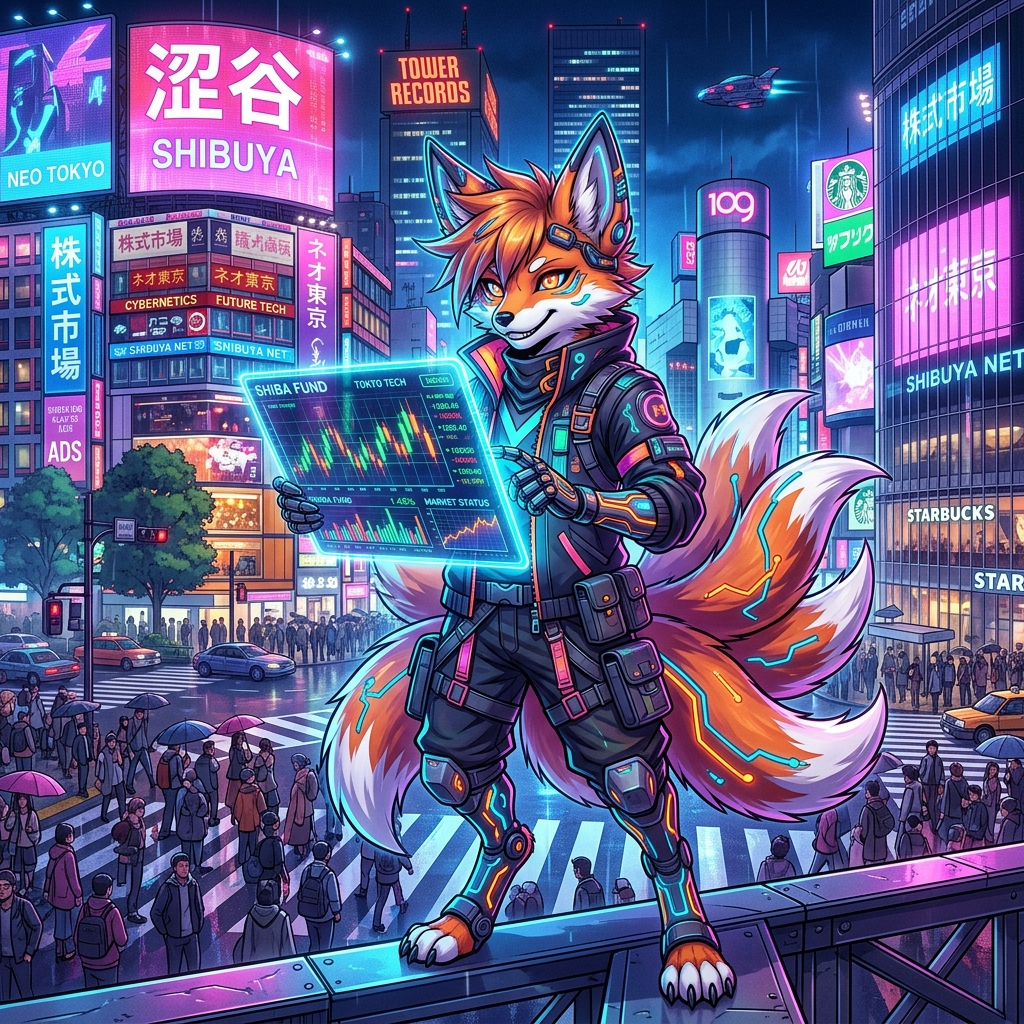 kitsune in shibuya city